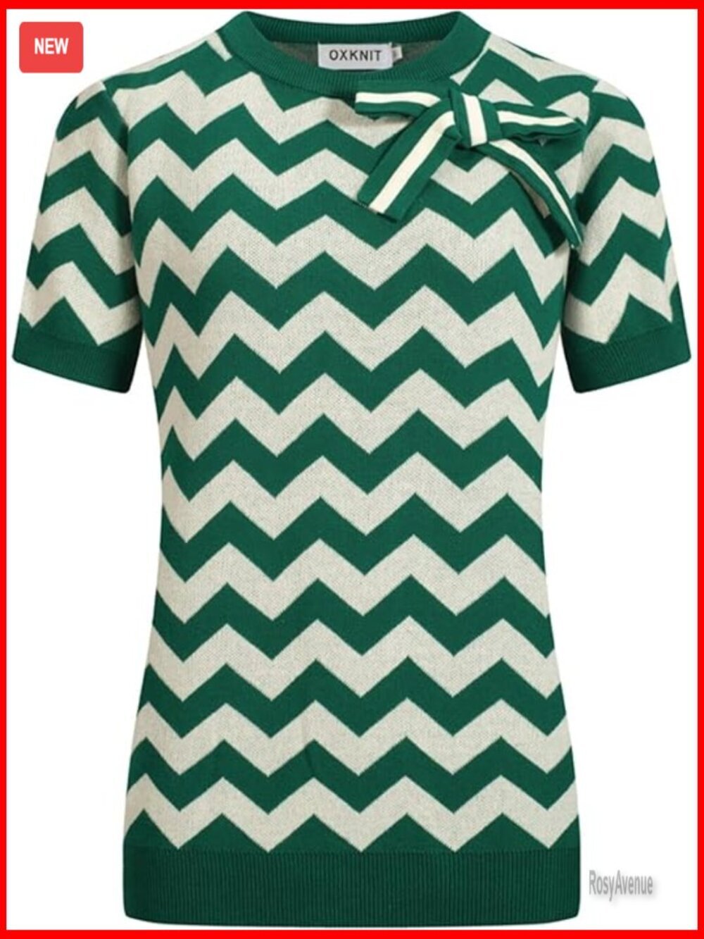 Retro Knit Cotton Crew Neck T-Shirt Short Sleeve Top